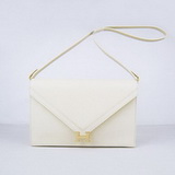 7A Hermes Togo Leather Messenger Bag Off-White With Gold Hardware H021 Replica